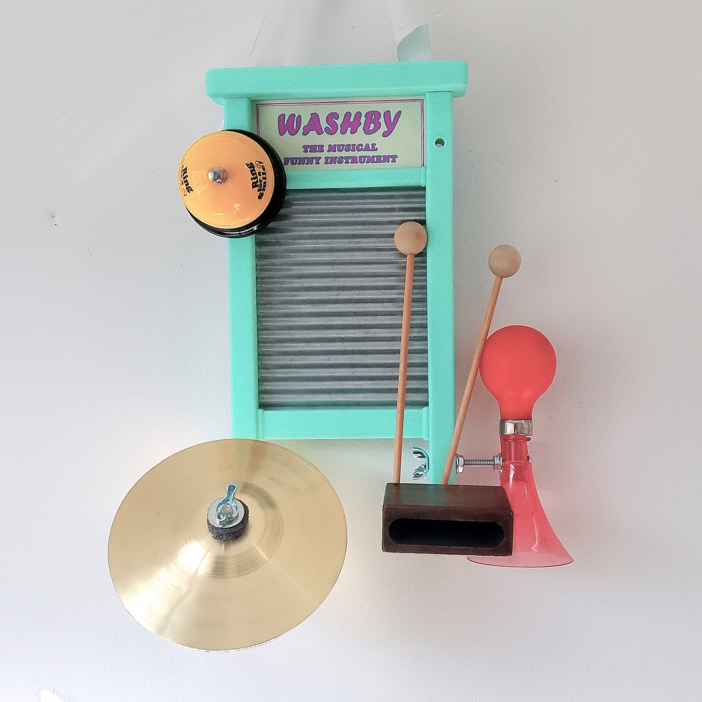 Kids Washboard Colorful Small Size Percussion Board with 1 Accessory