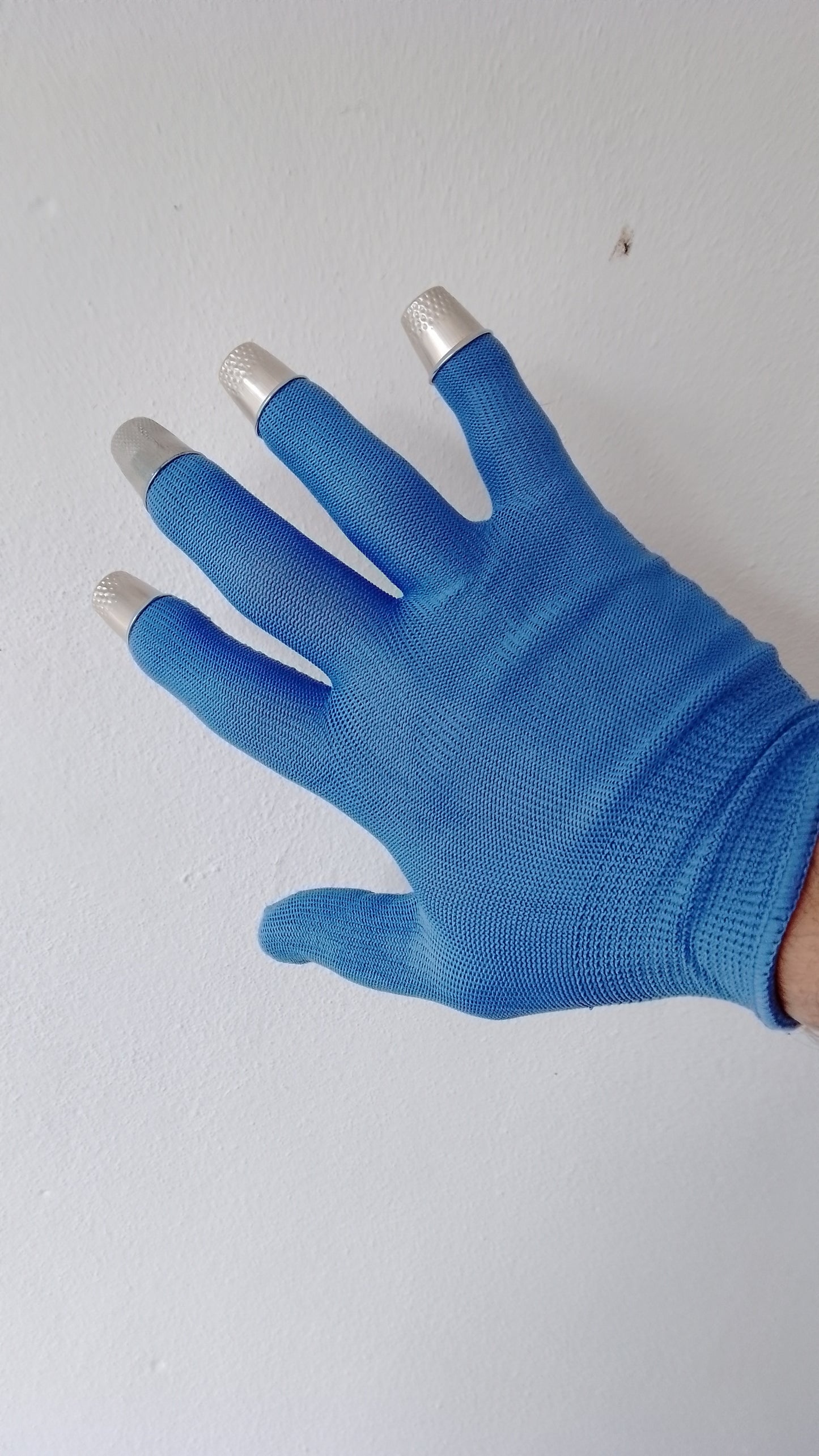 Kit 8 Thimbles and 2 Gloves for Playing the Washboard
