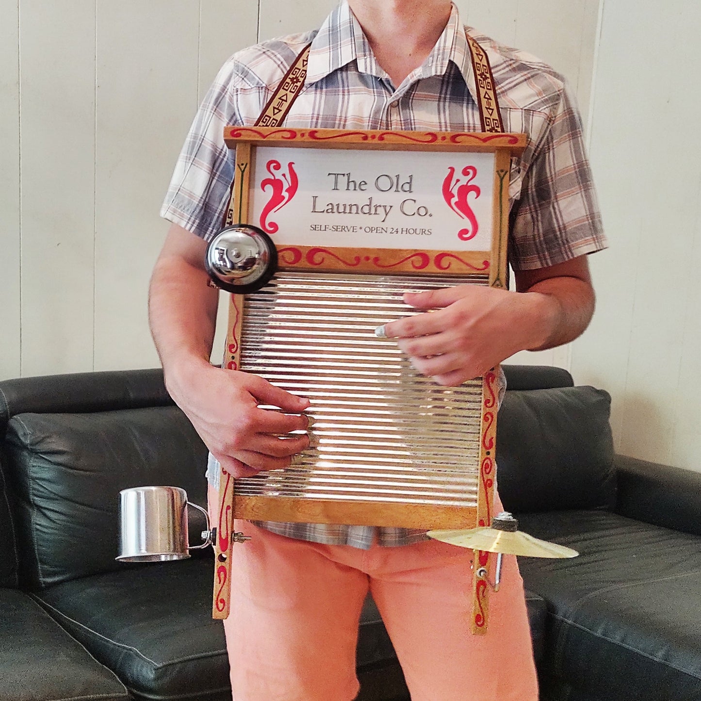 artisanal handmade Washboard Large Size Prime Line Artisanal Percussion Board with 6 Accessories antique art artisanal craft made folk folk music fun gift handmade instrument jazz jugband luthier musical musician odd percussion Percussion Musical Instrument personalized player ragtime rare scrub board Tabla de Lavar tailor tailor made tallador unusual washboard washboards wood woodworking Zideco InstruArtes