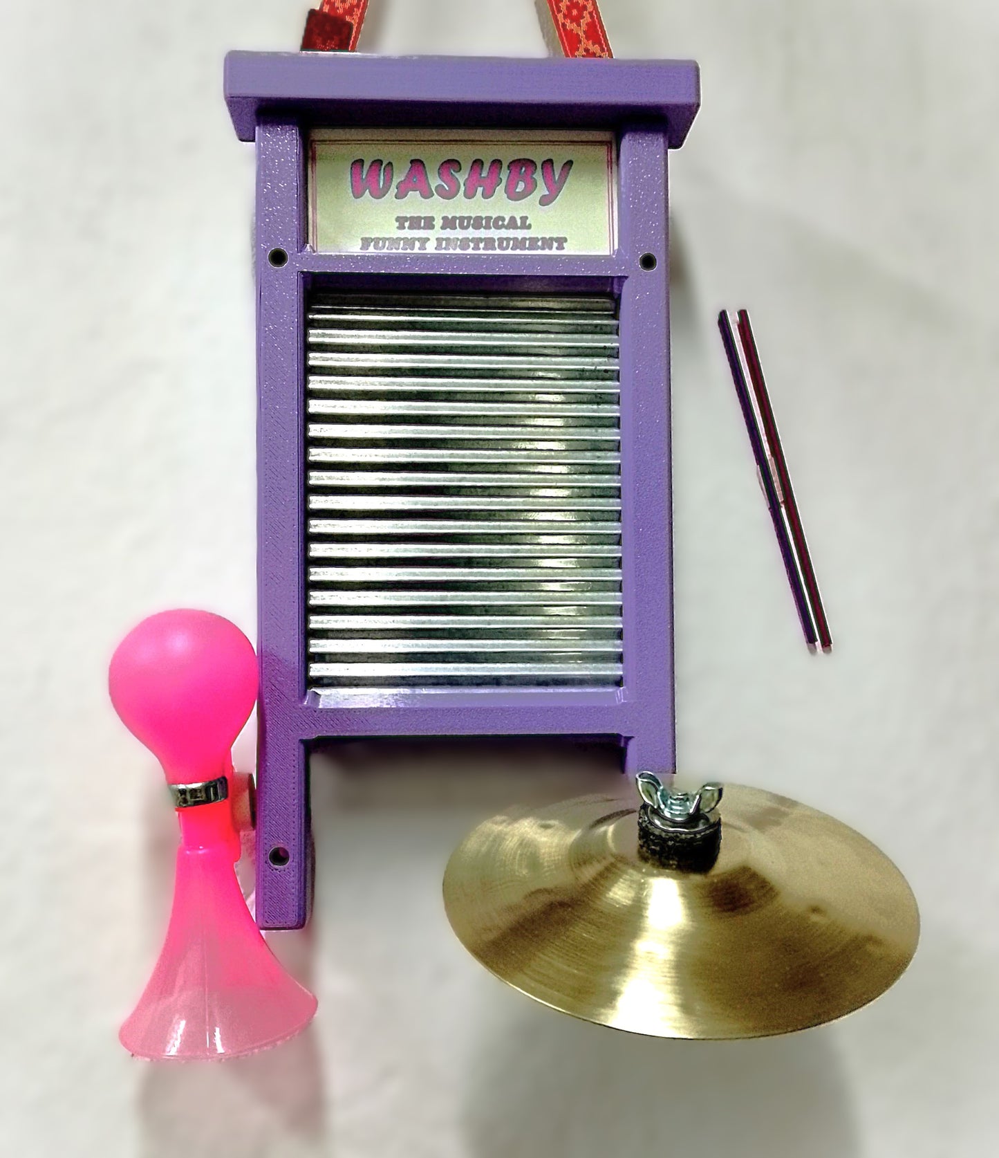 Kids Washboard Colorful Small Size Percussion Board with 1 Accessory