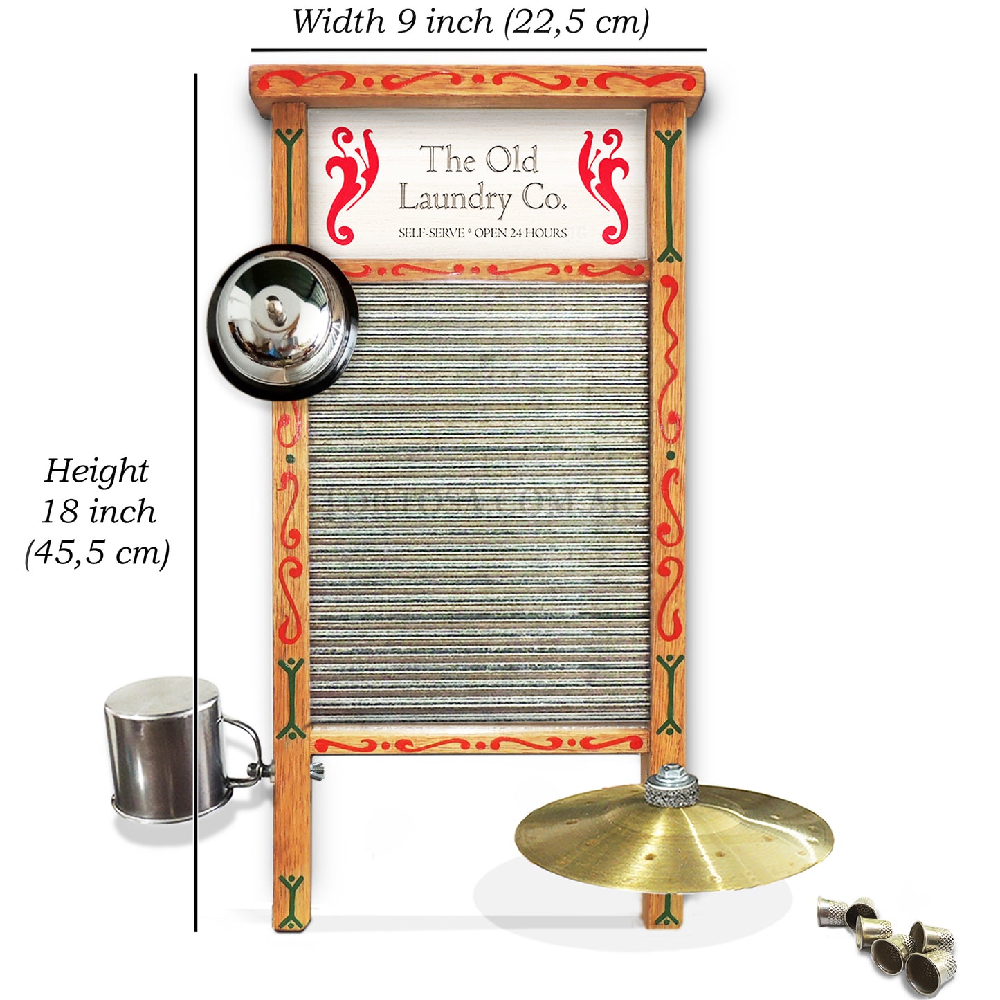 Washboard Tabla de Percusión |Línea Económica | Tamaño Mediano | Con 2 Accesorios